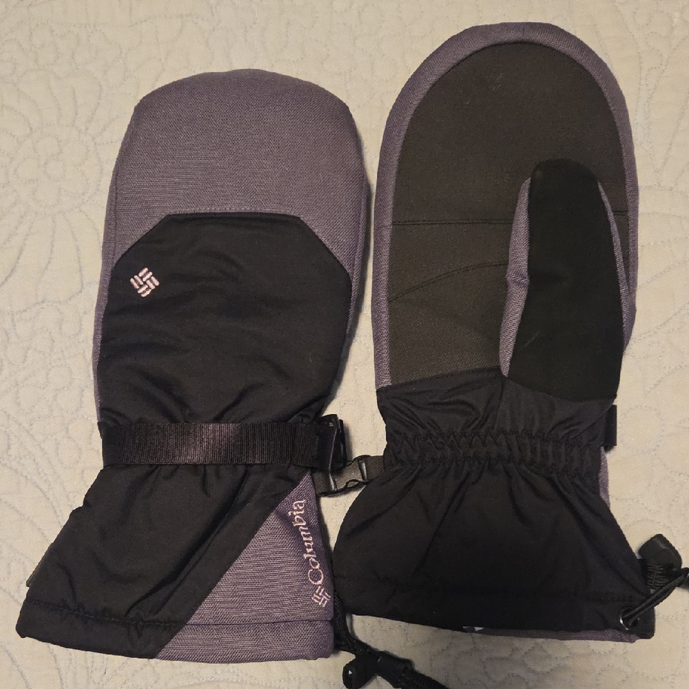 Columbia Men's Omni-Tech Black and Gray Ski Mittens, Size XL